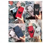 Wholesale iPhone 8 / 7 Glitter Butterfly Fashion PU Leather Case (Red)